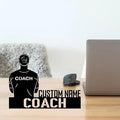 Bazinco Personalized Coach Name Plate – Custom Coach Desk Sign for Office or Training Academy