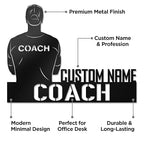 Bazinco Personalized Coach Name Plate – Custom Coach Desk Sign for Office or Training Academy