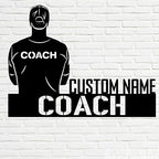 Bazinco Personalized Coach Name Plate – Custom Coach Desk Sign for Office or Training Academy