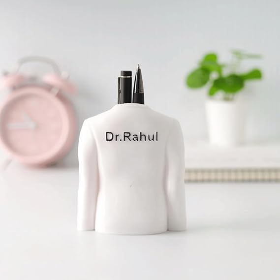 Bazinco Personalised 3D Doctor Coat Pen Stand with Name