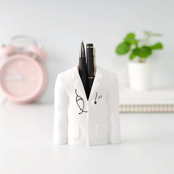Bazinco Personalised 3D Doctor Coat Pen Stand with Name