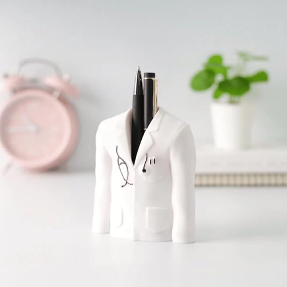 Bazinco Personalised 3D Doctor Coat Pen Stand with Name