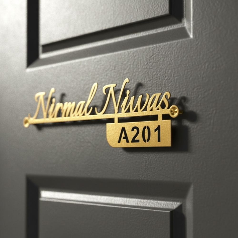 Bazinco name plates
personalized metal door name plate
metal name plate for home
custom door name plate
house name plate
modern door name plate