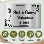 Bazinco name plates
custom name plate for door
stylish door name plate
modern door name plate design
modern house name plate
custom metal name plate