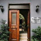 Bazinco name plates
custom name plate for door
stylish door name plate
modern door name plate design
modern house name plate
custom metal name plate