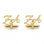 Custom Initial Cufflinks for Men by Bazinco – Elegant Gold Monogram Shirt Cuff Accessories