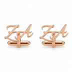 Custom Initial Cufflinks for Men by Bazinco – Elegant Gold Monogram Shirt Cuff Accessories