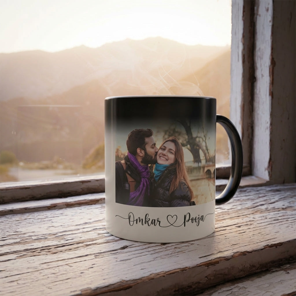Bazinco Mugs
personalized coffee mug
magic mug with photo
custom photo mug online
birthday gift for partner
surprise gift for girlfriend
cute couple gifts
