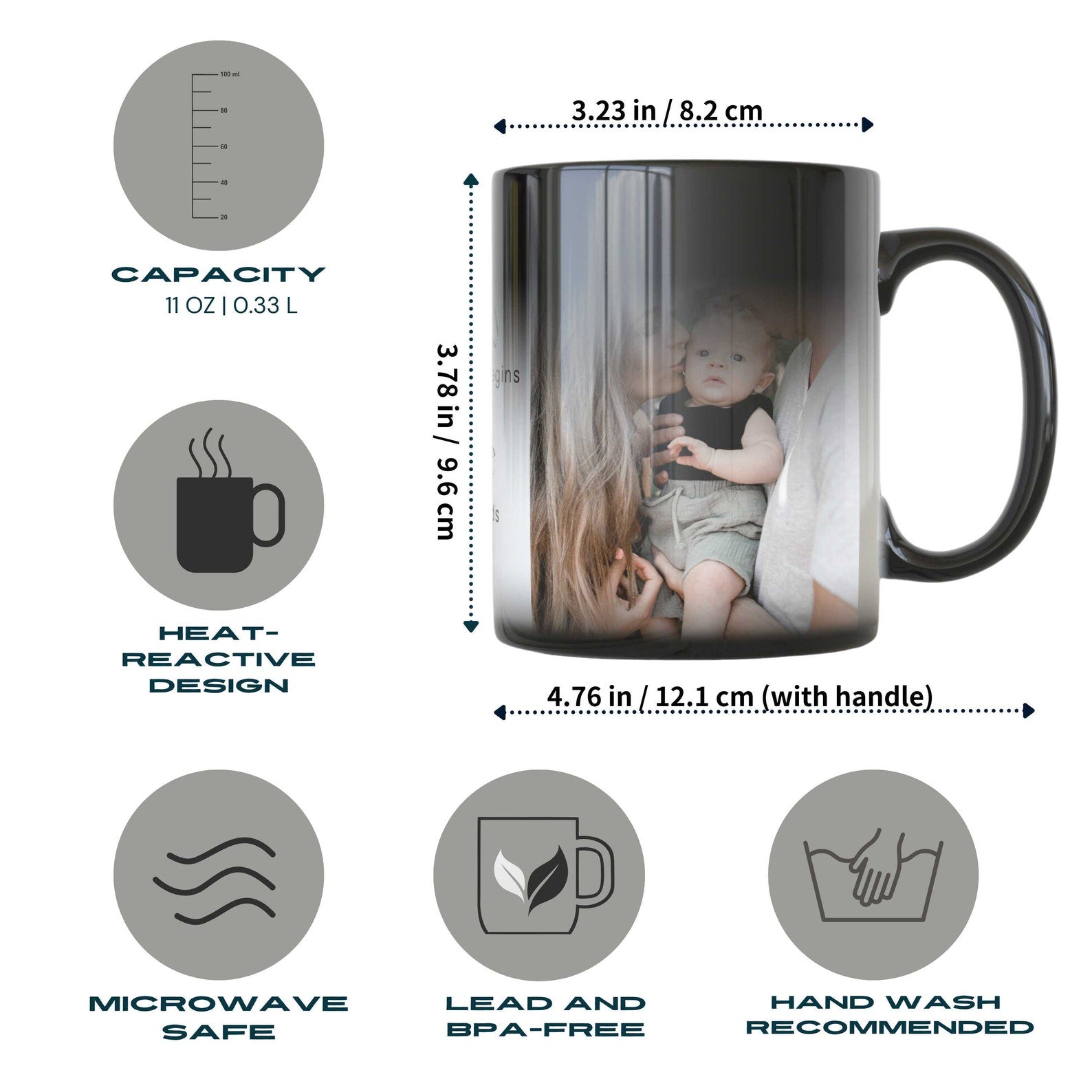 Bazinco Mugs
photo magic mug
couple photo mug
romantic gift for girlfriend
anniversary gift for boyfriend
valentine gift for couple
