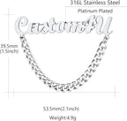 Bazinco Brooches
personalized chain brooch
name pin
custom name pin
fashion brooch