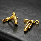 Bazinco Custom Name Cufflinks for Men – Personalized Engraved Cufflinks Wedding Groom Gift