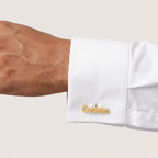 Bazinco Custom Name Cufflinks for Men – Personalized Engraved Cufflinks Wedding Groom Gift