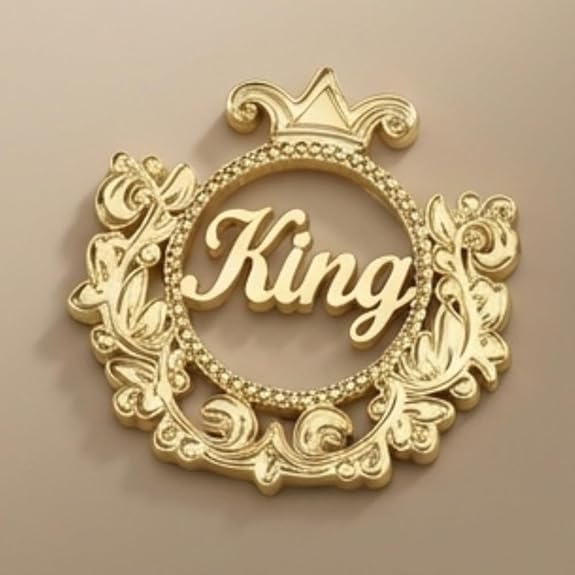 Bazinco Luxury Personalized Lapel Pin for Men And Women  – Custom Name Royal Crest Brooch