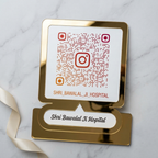 Bazinco Personalized Instagram QR Code Display Stand | Custom Acrylic Instagram Scan to Follow Sign | Social Media Counter Display | Business Branding Stand