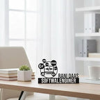 Bazinco Custom Software Engineer Name Plate – Personalized Developer Desk Sign