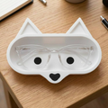 Bazinco Cute Cat Eyeglass Holder – Stylish Glasses Stand & Desk Organizer Tray