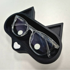 Bazinco Cute Cat Eyeglass Holder – Stylish Glasses Stand & Desk Organizer Tray