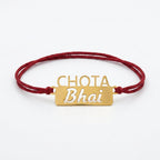 Bazinco Cute Chota Bhai Design Gold Finish Rakhi for Brother