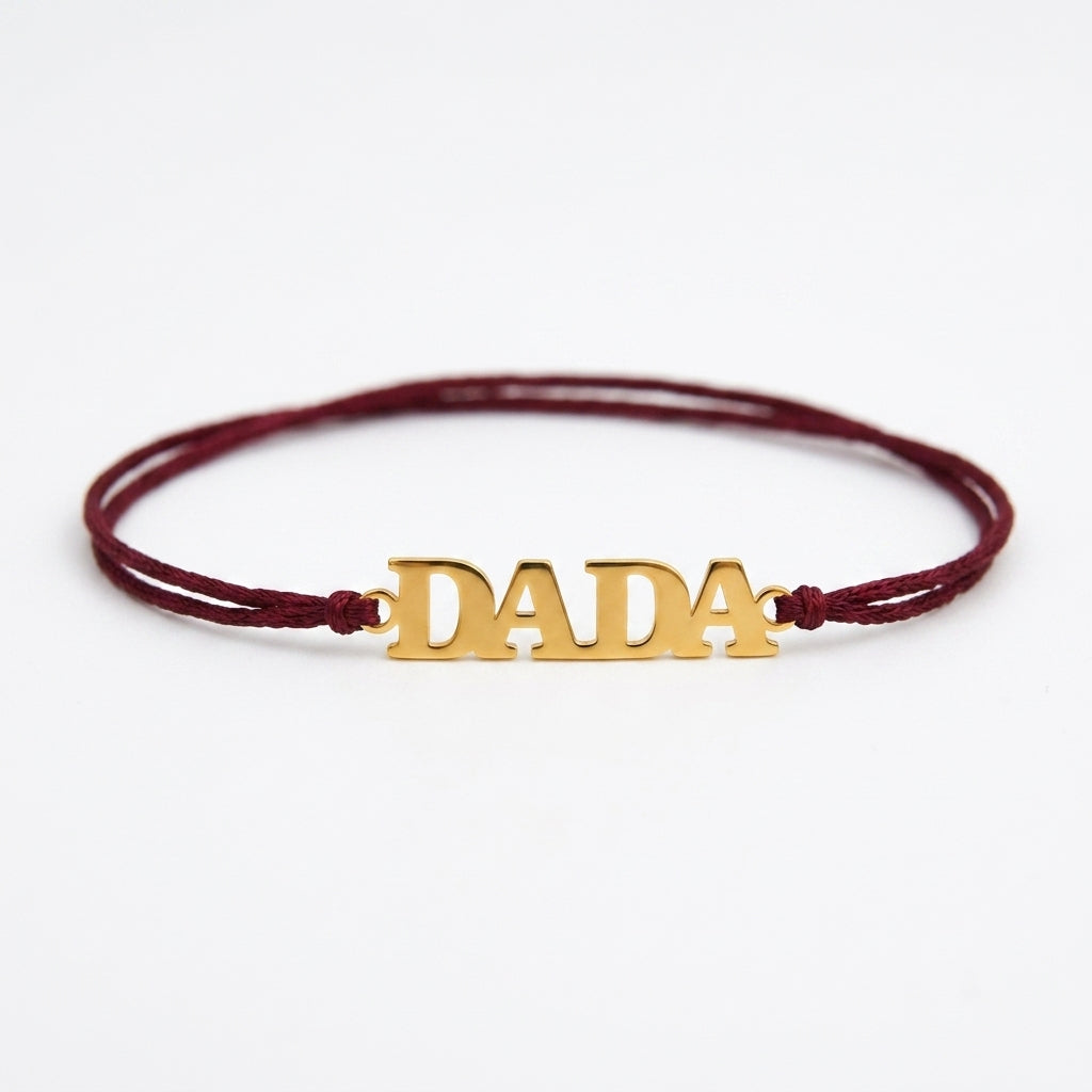 Bazinco Premium English Lettering Dada Gold Finish Designer Rakhi