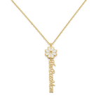 Custom Daisy Drop Name Necklace by Bazinco – Personalized Flower Name Necklace for Women