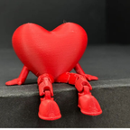 Bazinco Cute Heart Figurine with Dangling Legs – Aesthetic Desk & Shelf Decor Showpiece