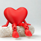 Bazinco Cute Heart Figurine with Dangling Legs – Aesthetic Desk & Shelf Decor Showpiece