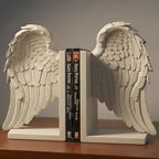 Bazinco Angel Wings Bookend Set – Decorative Feather Wing Book Holders for Home Library & Office Decor
