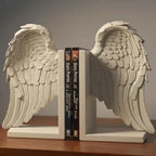 Bazinco Angel Wings Bookend Set – Decorative Feather Wing Book Holders for Home Library & Office Decor
