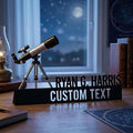 Bazinco Custom Telescope Desk Name Plate – Personalized Astronomy Nameplate with Custom Text