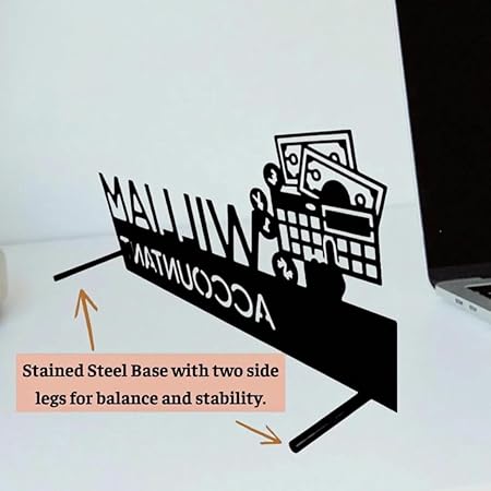 Bazinco Custom Telescope Desk Name Plate – Personalized Astronomy Nameplate with Custom Text