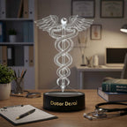 Bazinco gifts 

personalized doctor LED lamp

custom doctor night light

medical symbol LED lamp

healthcare professional gift

doctor appreciation gift

LED lamp for doctors