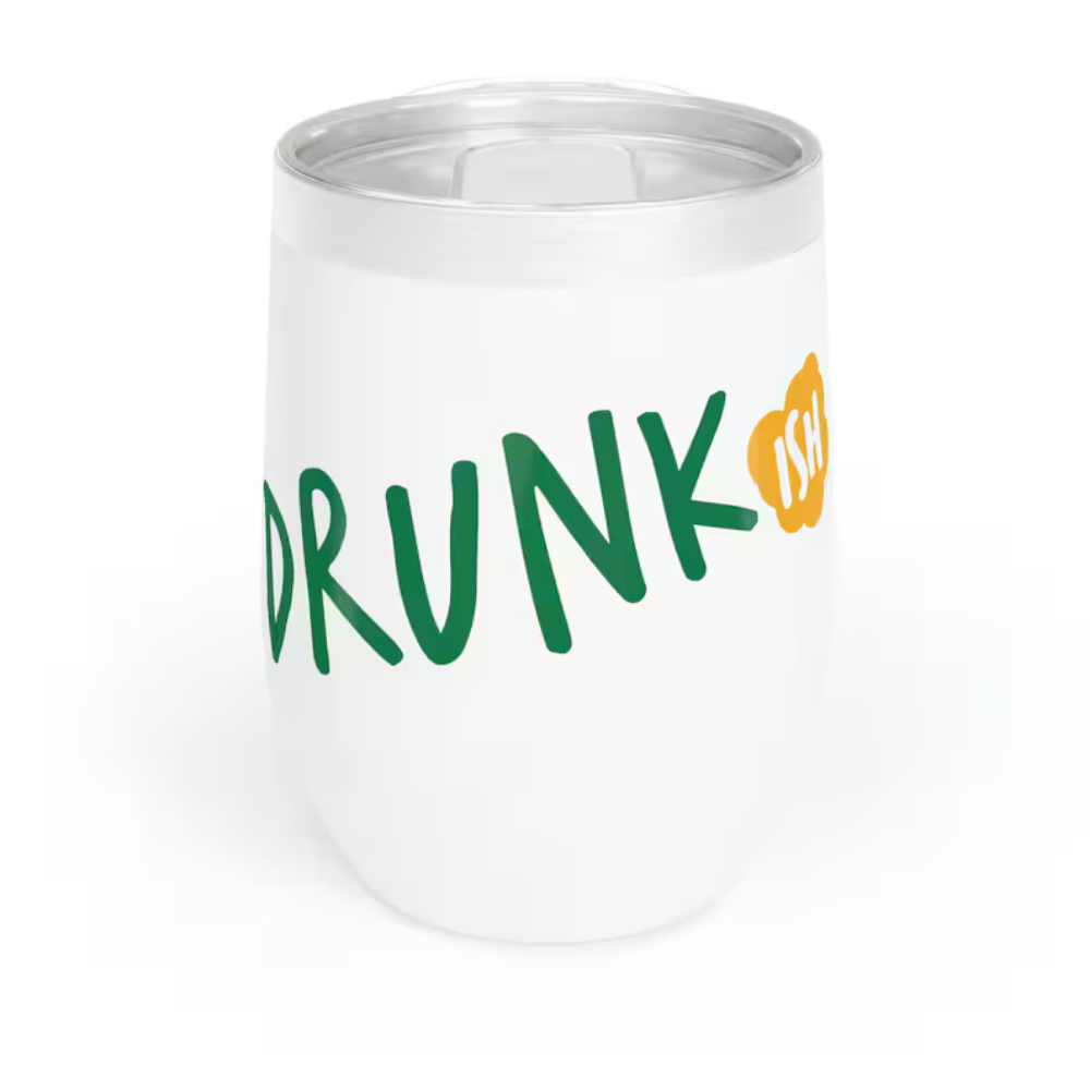 Bazinco Drunk-ish Wine Tumbler with Lid – Funny Insulated Stainless Steel Tumbler for Wine, Coffee & Cocktails, Travel Mug Gift