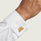 Bazinco Dual Name Stack Cufflinks – Personalized Name Cufflinks for Men Formal Accessories