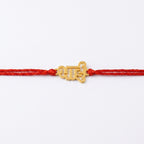 Bazinco Elegant Bhai Design Gold Finish Rakhi for Brother