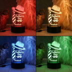 Bazinco Personalized Father’s Day LED Acrylic Lamp | Custom Dad Night Light Gift with Name
