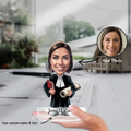 Bazinco Personalized Female Attorney Caricature Standee | Custom Lawyer Acrylic Standee with Photo & Name | Unique Gift for Lawyers, Advocates & Legal Professionals