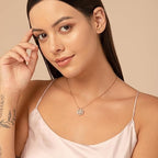 Bazinco Four Leaf Clover Heart Necklace – Elegant Rose Gold Designer Jewelry