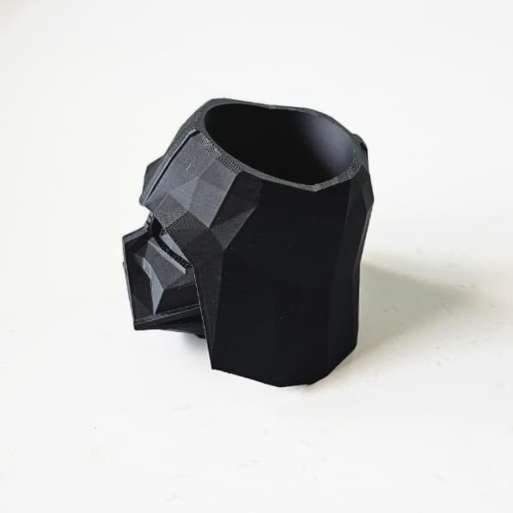 Bazinco Darth Vader Helmet Pen Holder | Geometric Desk Organizer for Pens, Pencils & Office Accessories