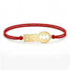 Bazinco Bro Batman Design Gold Finish Rakhi for Brother