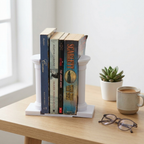 Bazinco Roman Column Bookend Set – Decorative Book Holder for Home & Office Décor