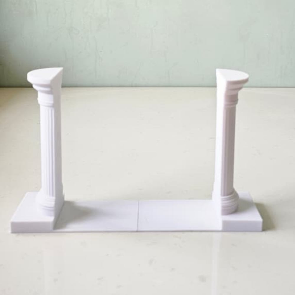 Bazinco Roman Column Bookend Set – Decorative Book Holder for Home & Office Décor
