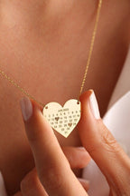 Bazinco Personalized Heart Calendar Date Necklace for Women | Custom Engraved Special Date Pendant | Anniversary, Wedding, Proposal & Couple Gift
