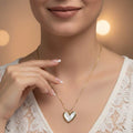 Bazinco White Enamel Heart Pendant Necklace for Women | Minimal Gold Tone Heart Necklace | Elegant Romantic Jewelry Gift