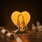 Personalized Heart Photo Lamp by Bazinco – Custom Portrait Night Light Gift for Loved Ones