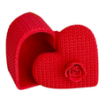 Bazinco Heart Shape Jewelry Storage Box – Premium Velvet Ring Holder with Rose Design