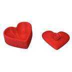 Bazinco Heart Shape Jewelry Storage Box – Premium Velvet Ring Holder with Rose Design