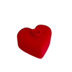 Bazinco Heart Shape Jewelry Storage Box – Premium Velvet Ring Holder with Rose Design