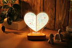 Personalized Heart-Shaped Couple Map LED Lamp