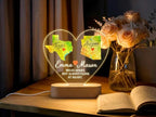 Personalized Long-Distance Couple Heart Map LED Lamp