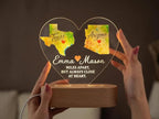 Personalized Long-Distance Couple Heart Map LED Lamp